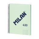 Libreta con espiral, papel cuadriculado, 80 hojas A4, serie 1918, verde