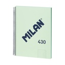 Libreta con espiral, papel pautado, 80 hojas A4, serie 1918, verde