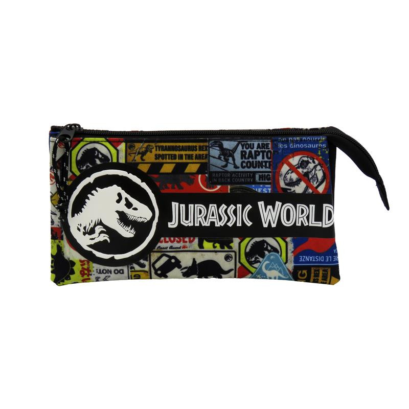 Jurassic World  Danger  Portatodo Triple 24x13x3cm