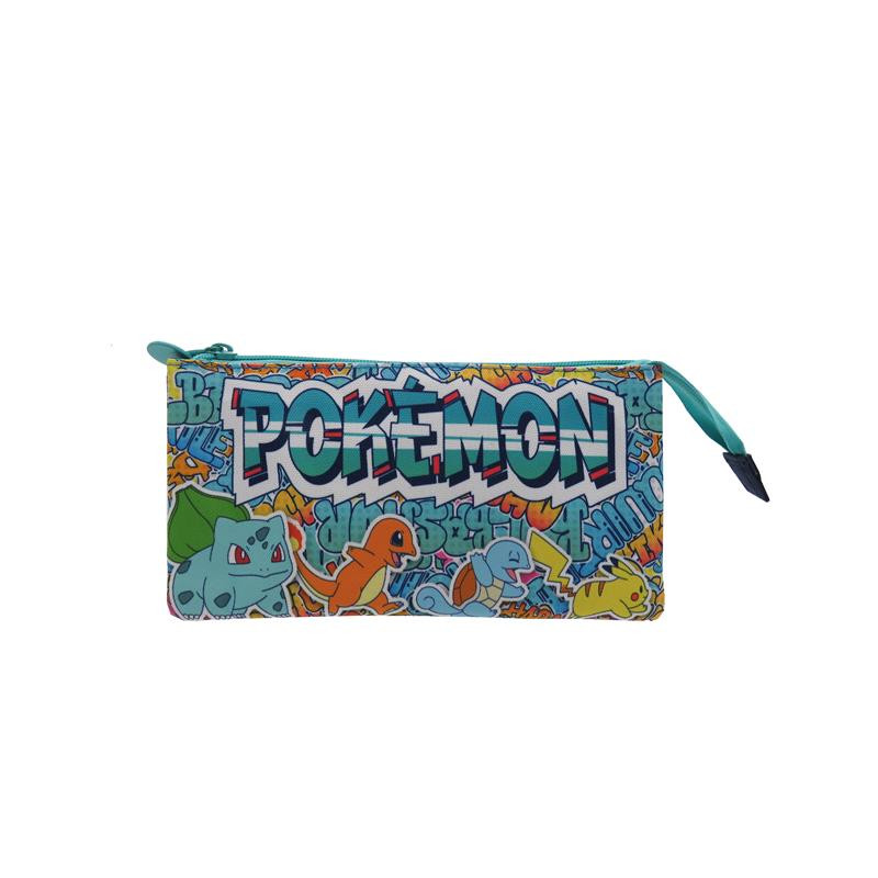 POKÉMON PORTATODO TRIPLE ADAPTABLE A TROLLEY - URBAN COLORS 24x13x3cm