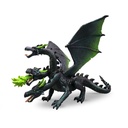 DRAGON NEGRO CON 3 CABEZAS 14CM