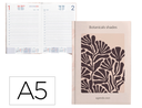 AGENDA ENCUADERNADA LIDERPAPEL NOMI A5 2025 DÍA PÁGINA FLORES PAPEL 70 GR