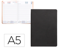 AGENDA ENCUADERNADA LIDERPAPEL SIFNOS A5 2025 DÍA PÁGINA COLOR NARANJA PAPEL 70 GR