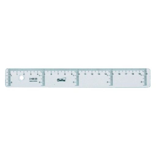 REGLA DE 20 CM.CRISTAL