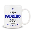 TAZA CERAMICA con Mensaje. Modelo mi Familia"Padrino"