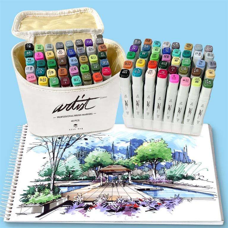 CANVAS LUXE PROFESSIONAL BRUSH MARKER 40 COLORES