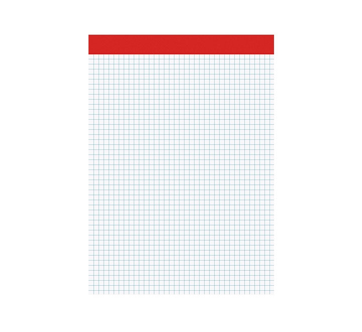 Bloc de notas perforadas con lomera. 80 hojas. Papel offset blanco de 60 gr/m2. Sin tapa.