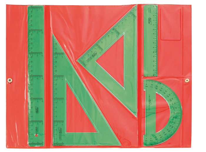 CONJUNTO DIBUJO ESCOLAR REGLAS VERDES