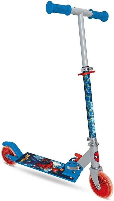 Mondo Toys - Alu Scooter SPIDERMAN - Patinete infantil de aluminio de 2 ruedas - Manillar regulable - 28687