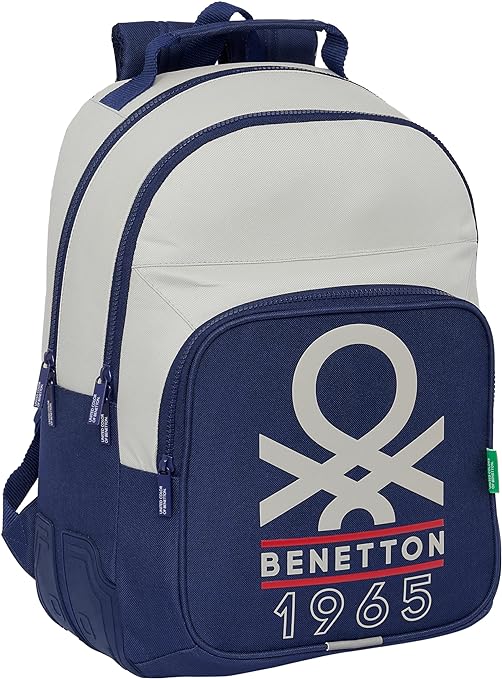 MOCHILA DOBLE ADAPT.CARRO BENETTON "VARSITY" 32x42x15cm 32x42x3cm