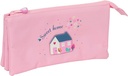 PORTATODO TRIPLE RECICLADO GLOWLAB KIDS "SWEET HOME" 22x12x3cm 22x12x3cm