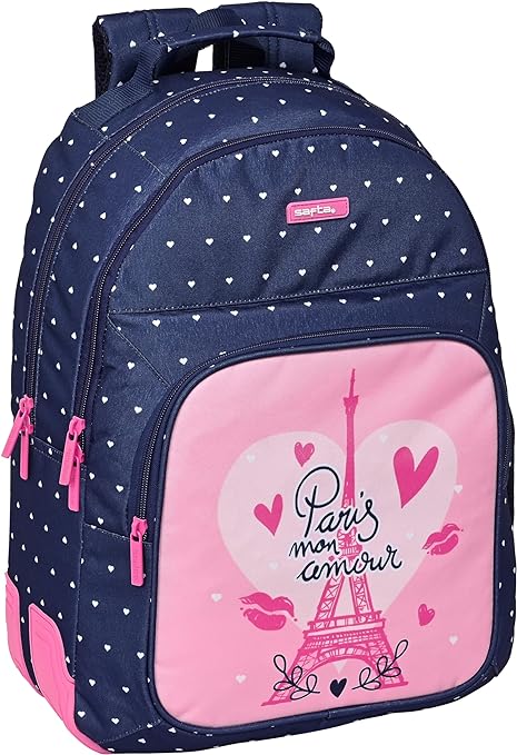 MOCHILA DOBLE ADAPT.CARRO SAFTA "PARIS" 32x42x15cm 32x42x3cm