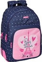 MOCHILA DOBLE ADAPT.CARRO SAFTA "PARIS" 32x42x15cm 32x42x3cm