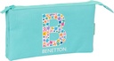 PORTATODO TRIPLE BENETTON "LETTER" 22x12x3cm 22x12x3cm