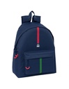 MOCHILA BENETTON "ITALY" 33x42x15cm 33x42x3cm