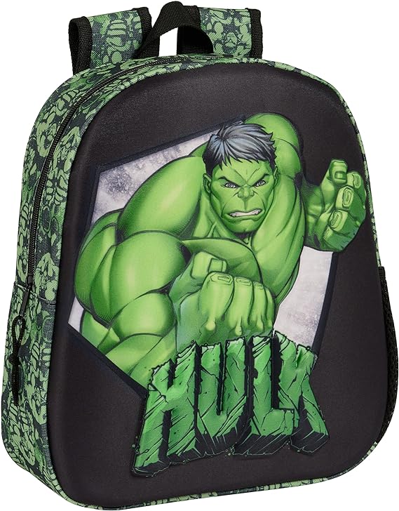 MOCHILA 3D HULK 27x33x3cm