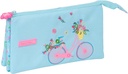 PORTATODO TRIPLE RECICLADO SAFTA "BICICLETA" 32x42x3cm