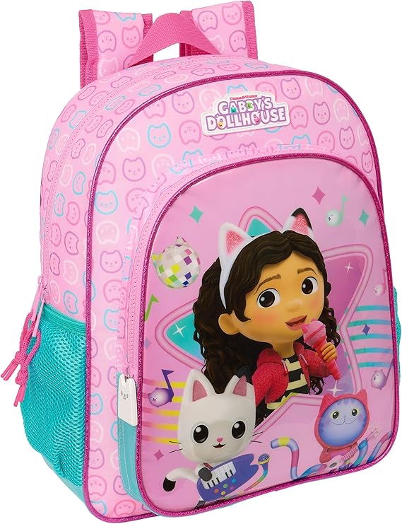 MOCHILA INFANTIL ADAPT.CARRO GABBY'S DOLLHOUSE "PARTY" SAFTA 612427185 33x27x3cm