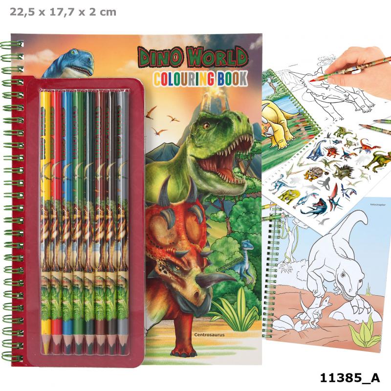 Dino World libro de colorear con lápice 11385