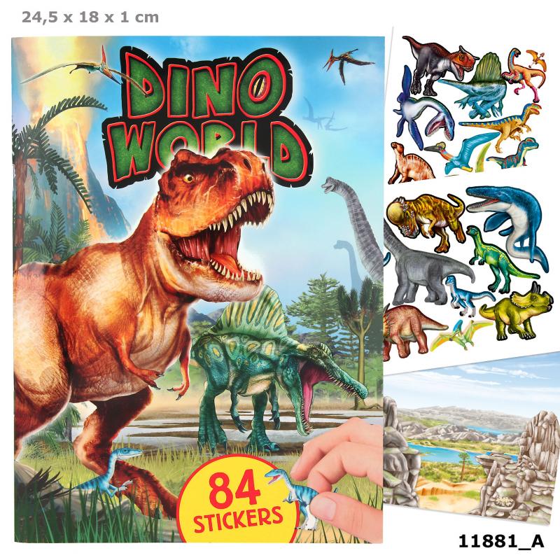 Dino World con pegatinas en relieve 11881