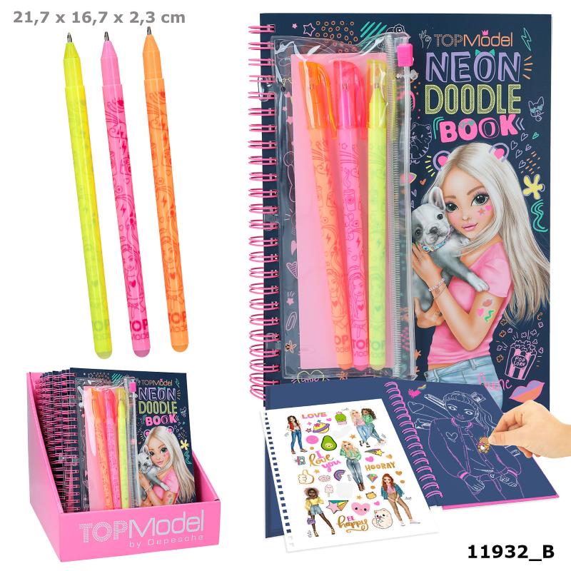 TOPModel Doodle Book neón con set d 11932