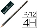 Lapices de grafito faber 9000 4h -unidad.