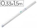 ROLLO PLASTICO ADHESIVO LIDERPAPEL 0.33X1.50 50 MC -FORRALIBROS REMOVIBLE
