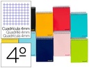 CUADERNO ESPIRAL LIDERPAPEL CUARTO APAISADO SMART TAPA BLANDA 80H 60GR CUADRO 4MM CONMARGEN COLORES