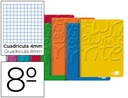 CUADERNO ESPIRAL LIDERPAPEL BOLSILLO OCTAVO SMART TAPA BLANDA 80H 60GR CUADRO 4MM COLORES SURTIDOS BQ06