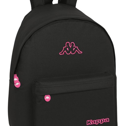 MOCHILA KAPPA "BLACK AND PINK" 33X42X15