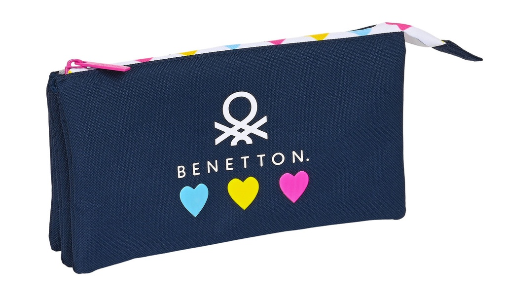 PORTATODO TRIPLE BENETTON "LOVE" 22X12X3