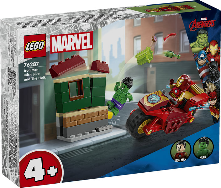Iron Man con Moto y Hulk  LE76287