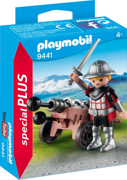 Caballero con cañon playmobil