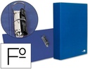 CARPESANOETA DE 2 ANILLAS 40MM MIXTAS LIDERPAPEL FOLIO CARTON FORRADO PAPER COAT COMPRESOR PLASTICO AZUL