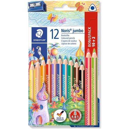 ESTOIG 10+2 LLAPIS COLORS TRIANGULARES JUMBO 128