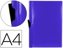 CARPESANOETA LIDERPAPEL DOSSIER PINZA LATERAL 45302 POLIPROPILENO DIN A4 AZUL 30 HOJAS PINZA DESLIZANTE
