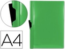 CARPESANOETA LIDERPAPEL DOSSIER PINZA LATERAL 45303 POLIPROPILENO DIN A4 VERDE CLA30 HOJAS PINZA DESLIZAN