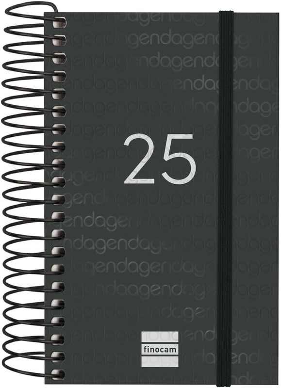 AGENDA 25 FINOCAM YEAR 7.9X12.7 D/P NEGRO CAT