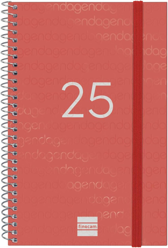 AGENDA 25 FINOCAM YEAR 11.7X18.1 S/V ROJO CAT