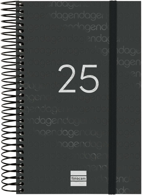 AGENDA 25 FINOCAM YEAR 11.7X18.1 D/P NEGRO CAT
