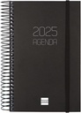 AGENDA 25 FINOCAM OPAQUE 11.7X18.1 D/P NEGRO CAT