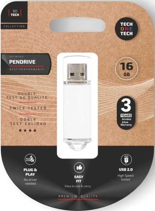 PENDRIVE 16GB USB 2.0 BLANC