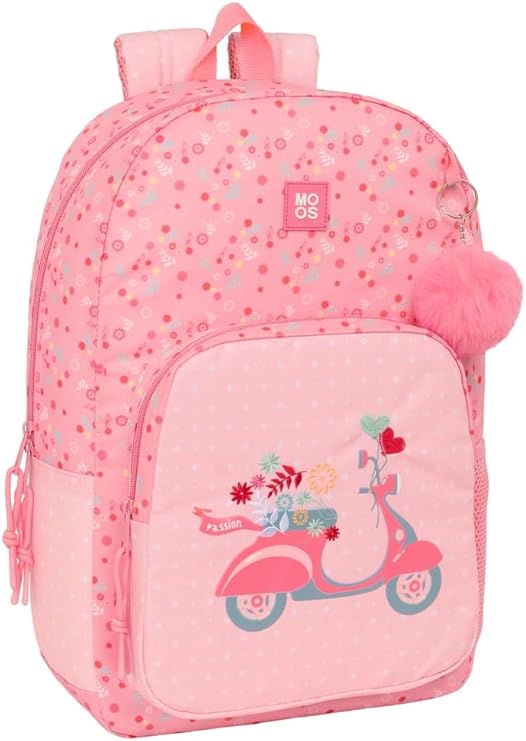MOCHILA ADAPT.CARRO RECICLADO MOOS "PASSION" 30x46x3cm