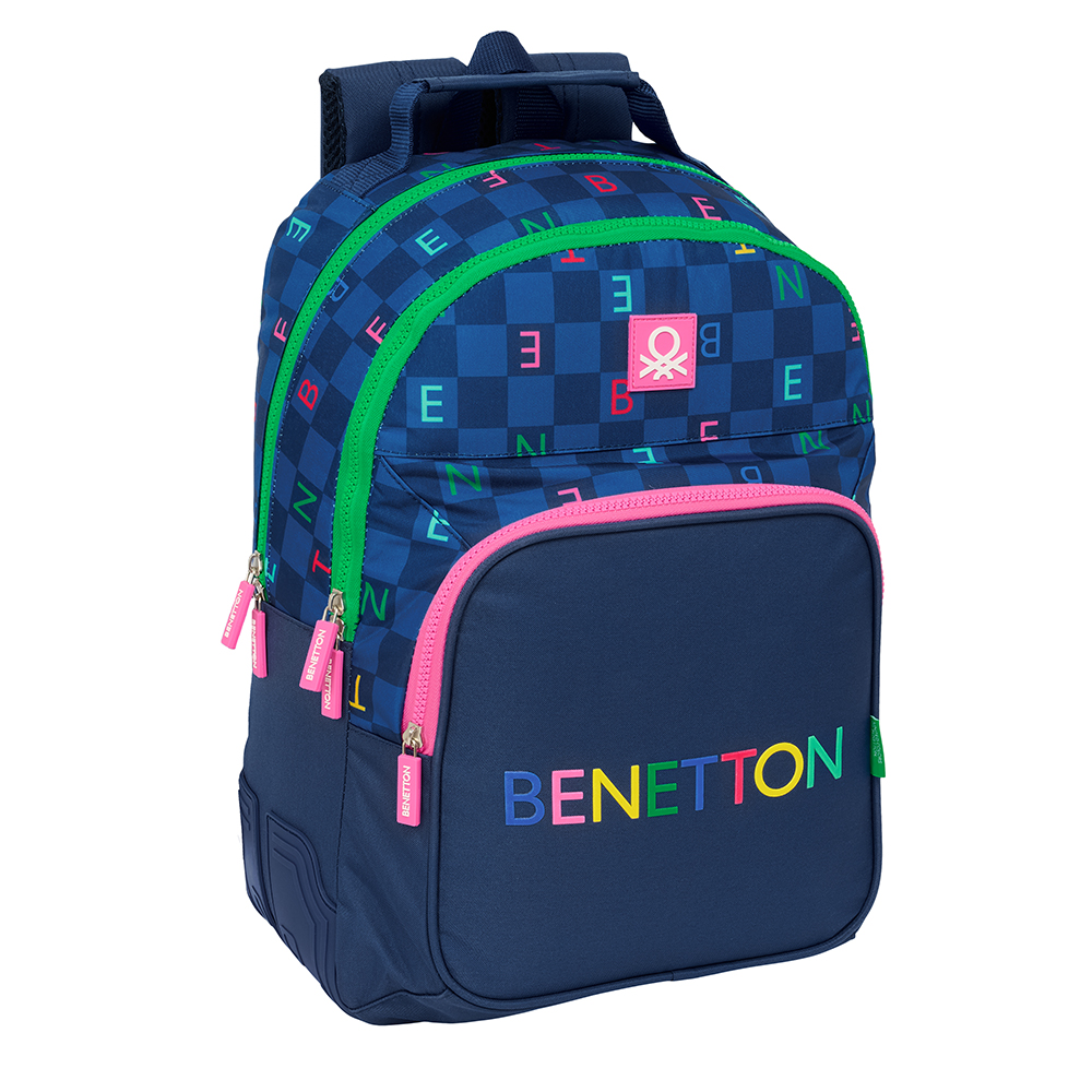MOCHILA DOBLE ADAPT.CARRO BENETTON "DAMERO" 32x42x3cm