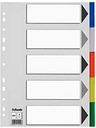 SEPARADOR ESSELTE PLASTICO JUEGO DE 5 SEPARADORES DIN A4 CON 5 COLORES MULTITALADRO