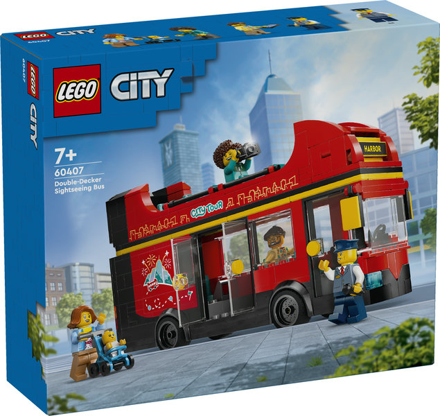 Autobús Turístico Rojo de Dos Plantas LEGO 60407