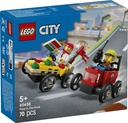 Pack de Coches de Carreras: Pizza vs. Camión de Bomberos LEGO 60458