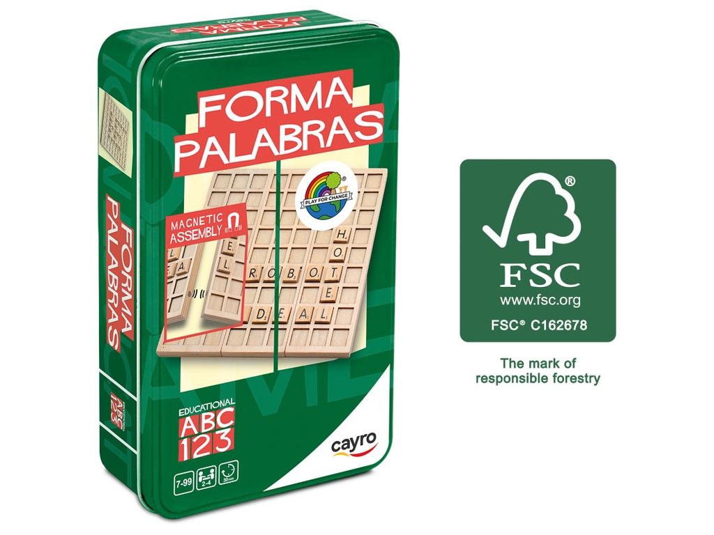 FORMAPALABRAS TRAVEL METAL BOX (100 % MADERA FSC)
