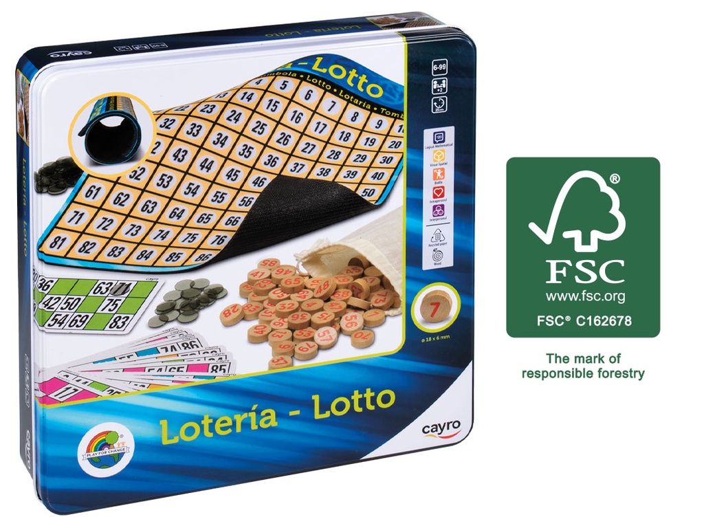 LOTERÍA METAL BOX (100 % MADERA FSC)