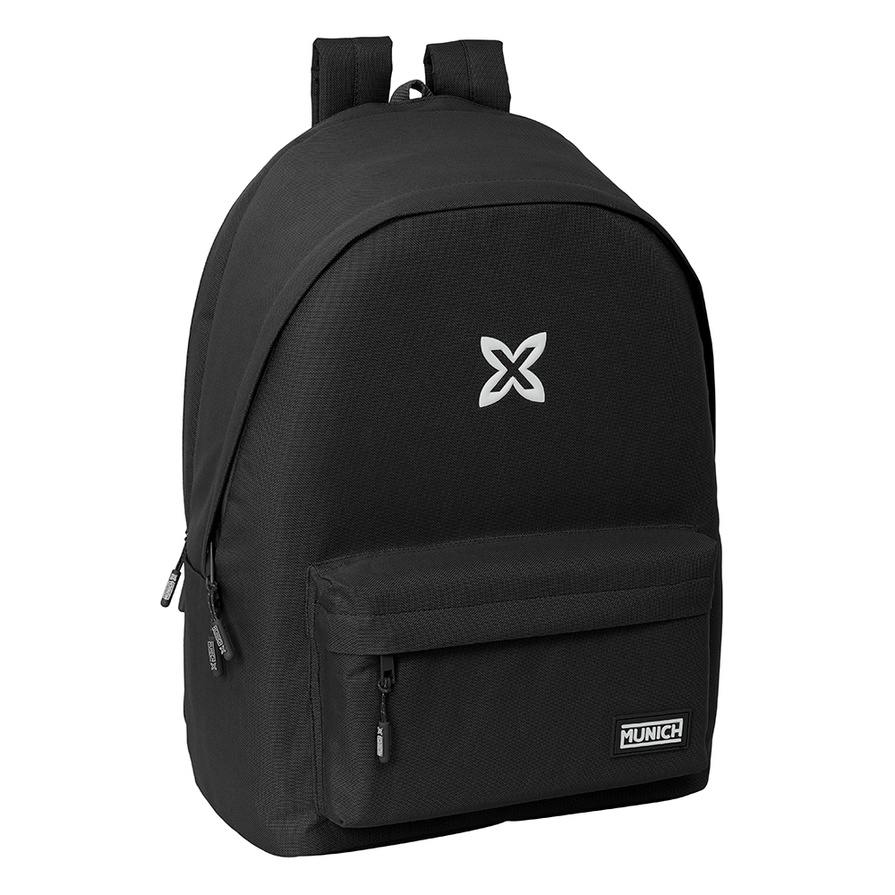 MOCHILA DOBLE PARA PORTATIL 15,6"+USB MUNICH BASICOS "NEGRO" safta642420820 0x0x0cm